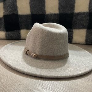 Grey Wide Brim Fedora